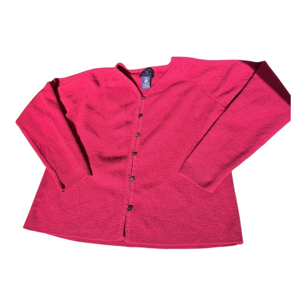 Grandmacore Chelsea Campbell Charter Club Cardigan Regular XL red Merino Wool - Picture 2 of 9